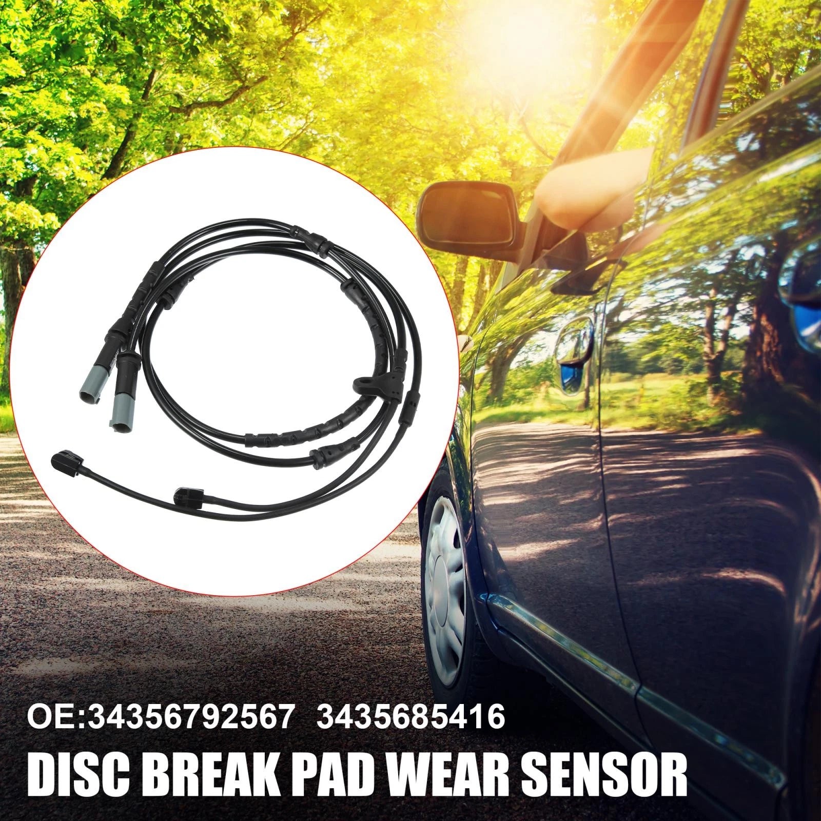 Brake Pad Wear Sensor Front Rear 2pcs Replacement for BMW X6 (2011–2019)