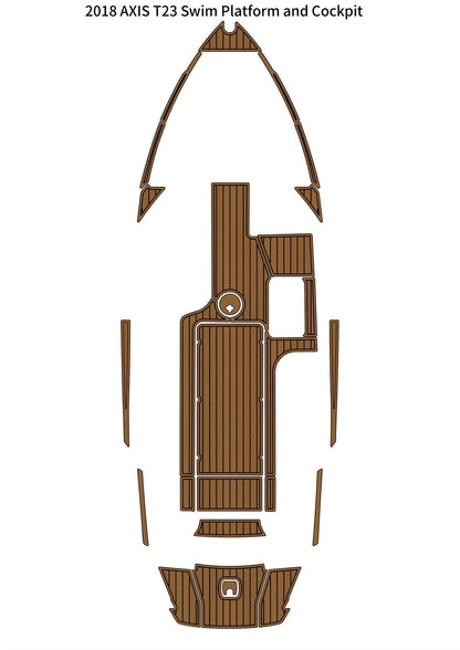 EVA Foam Faux Teak Deck Floor Mat for AXIS T23 (2018)