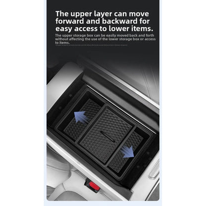 Double Layer Armrest Storage Box for Galaxy M9 (2025) - Waterproof TPE