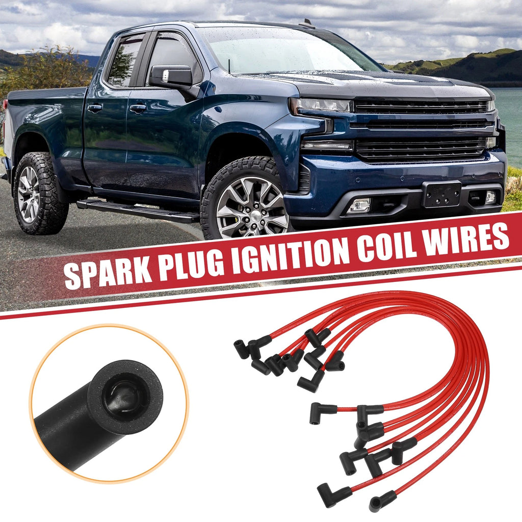 Spark Plug Wire Set Replacement for Chevrolet SBC BBC Engines (9 Piece)