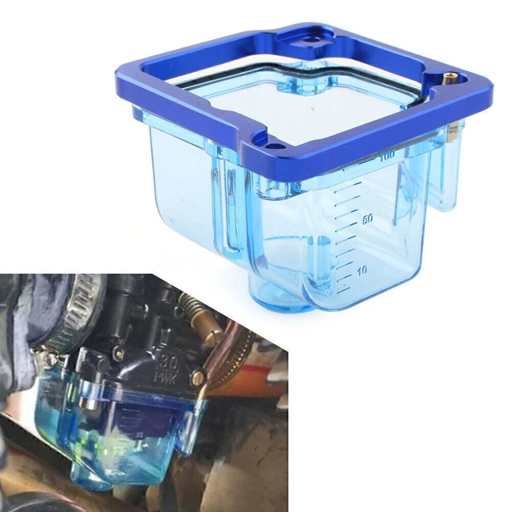 Carburetor Bottom Float Bowl Plastic Shell for I/II/III Carb (Transparent Blue)