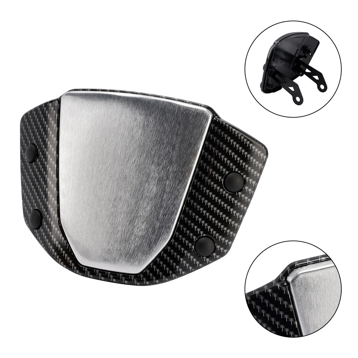 Windshield Windscreen for Honda CB650R (2024–2025) Silver Simulated Carbon