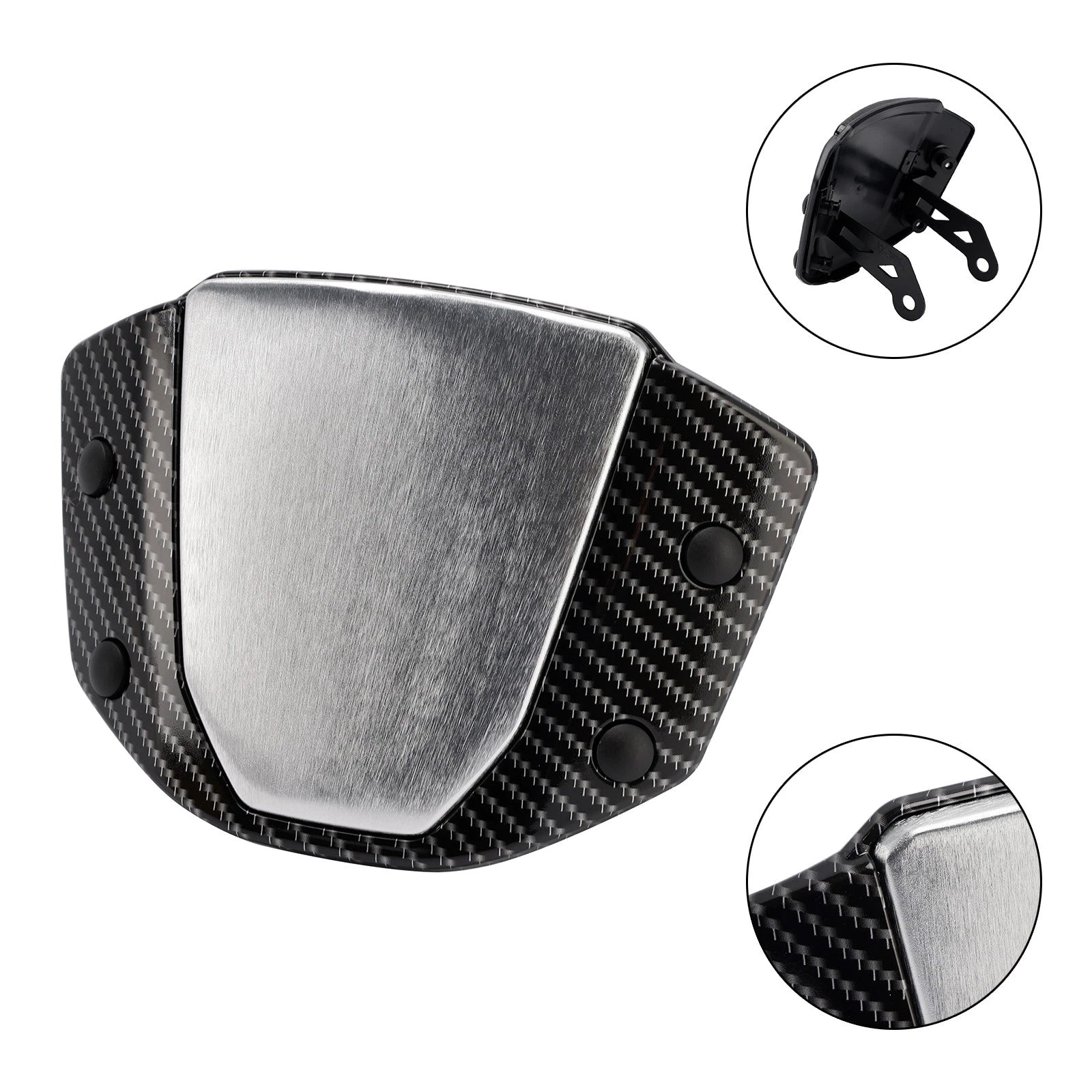 Windshield Windscreen for Honda CB650R (2024–2025) Silver Simulated Carbon