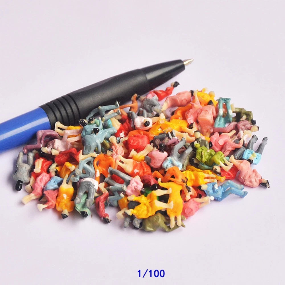 100pcs Painted Passenger Figures for Automotive Models