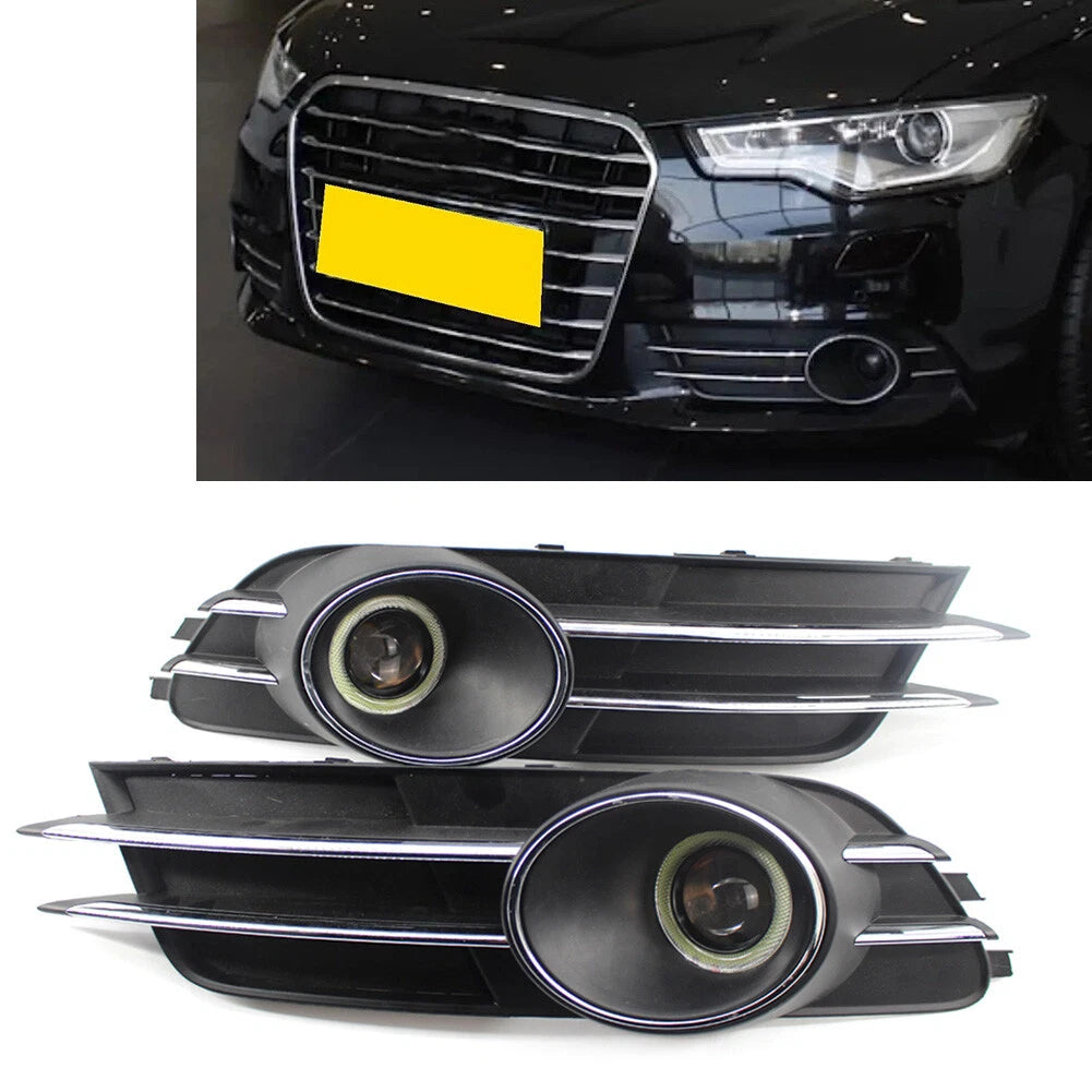Fog Light Grille Cover with Lamp for Audi A6 C7 (2011–2015)