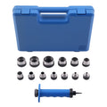 14pcs Hollow Punch Set for Leather (5-35mm) with Spring Handle Storage Case