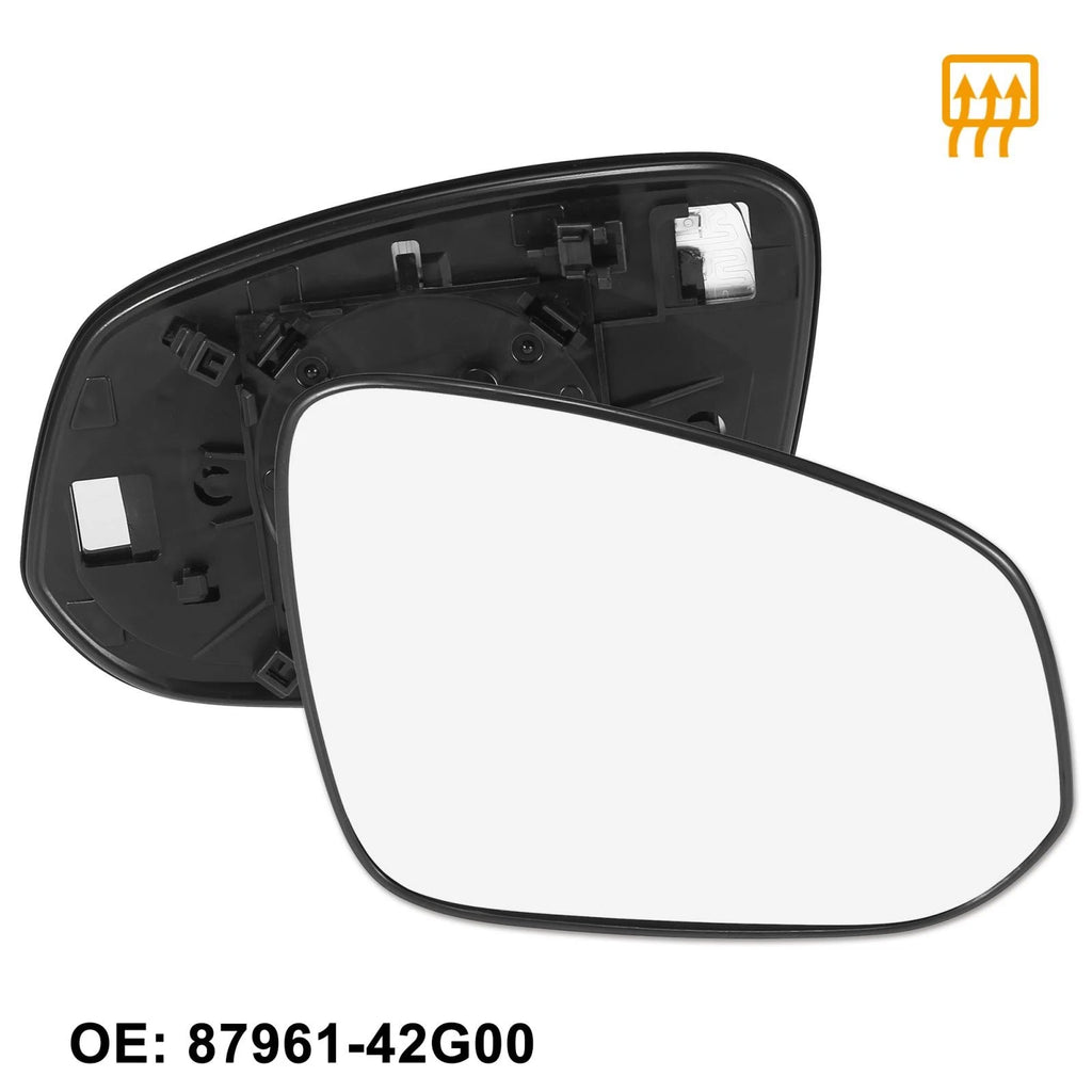 Right Side Heated Mirror Glass Replacement with Backing Plate for Toyota RAV4 (2013–2018)