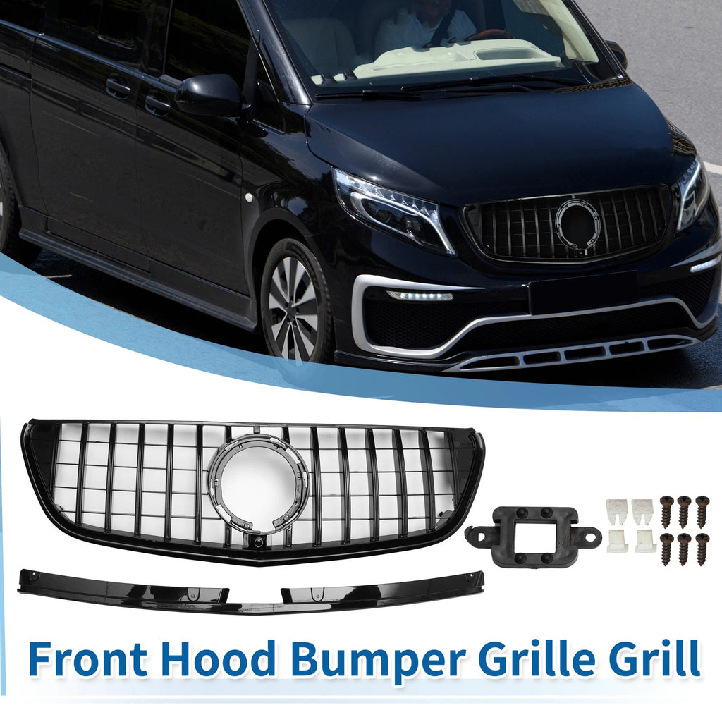 Front Upper Bumper Grille Grill for Mercedes-Benz V-Class W447 (2016–2020)