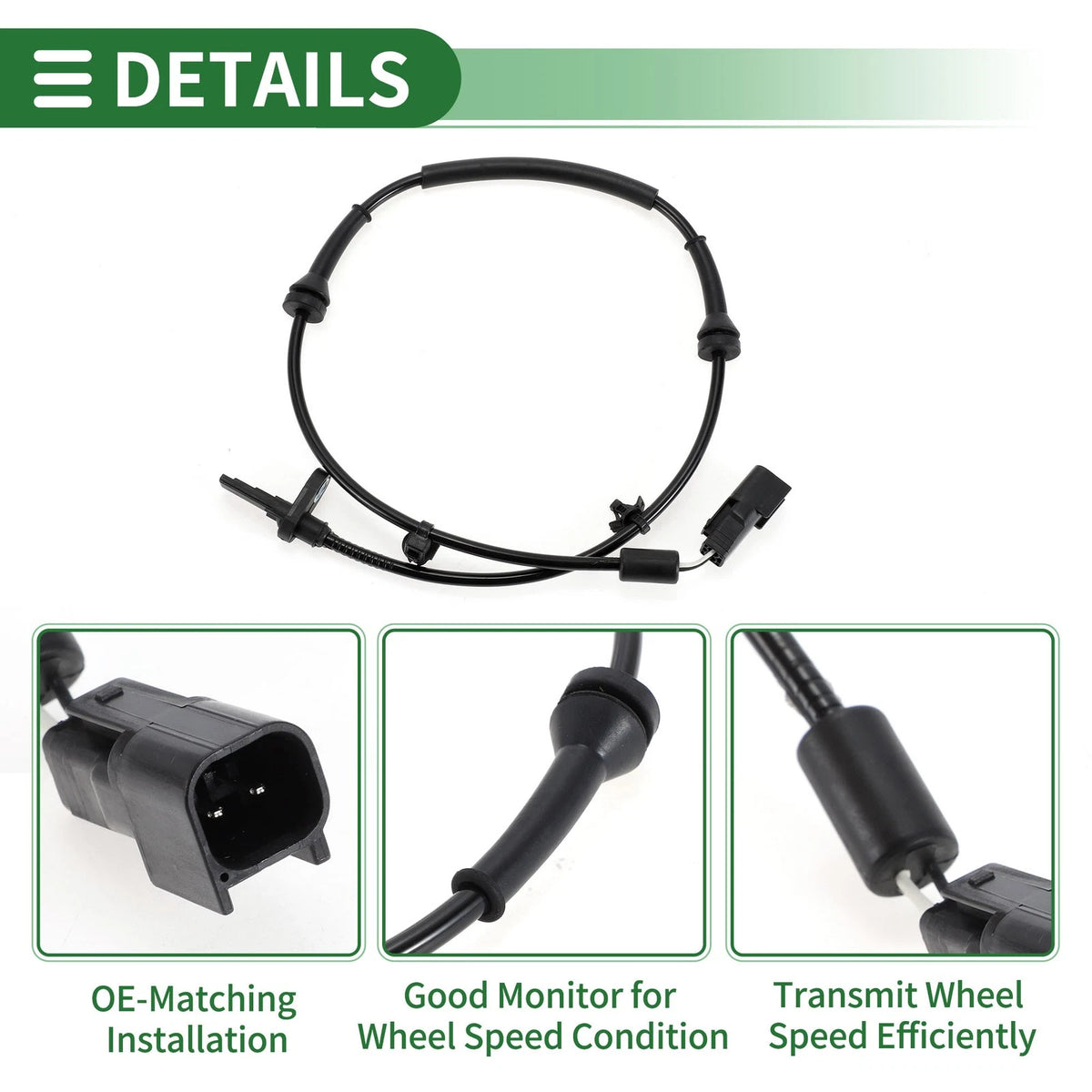 ABS Wheel Speed Sensor D6514370XB for Mazda 2 (2008–2015)