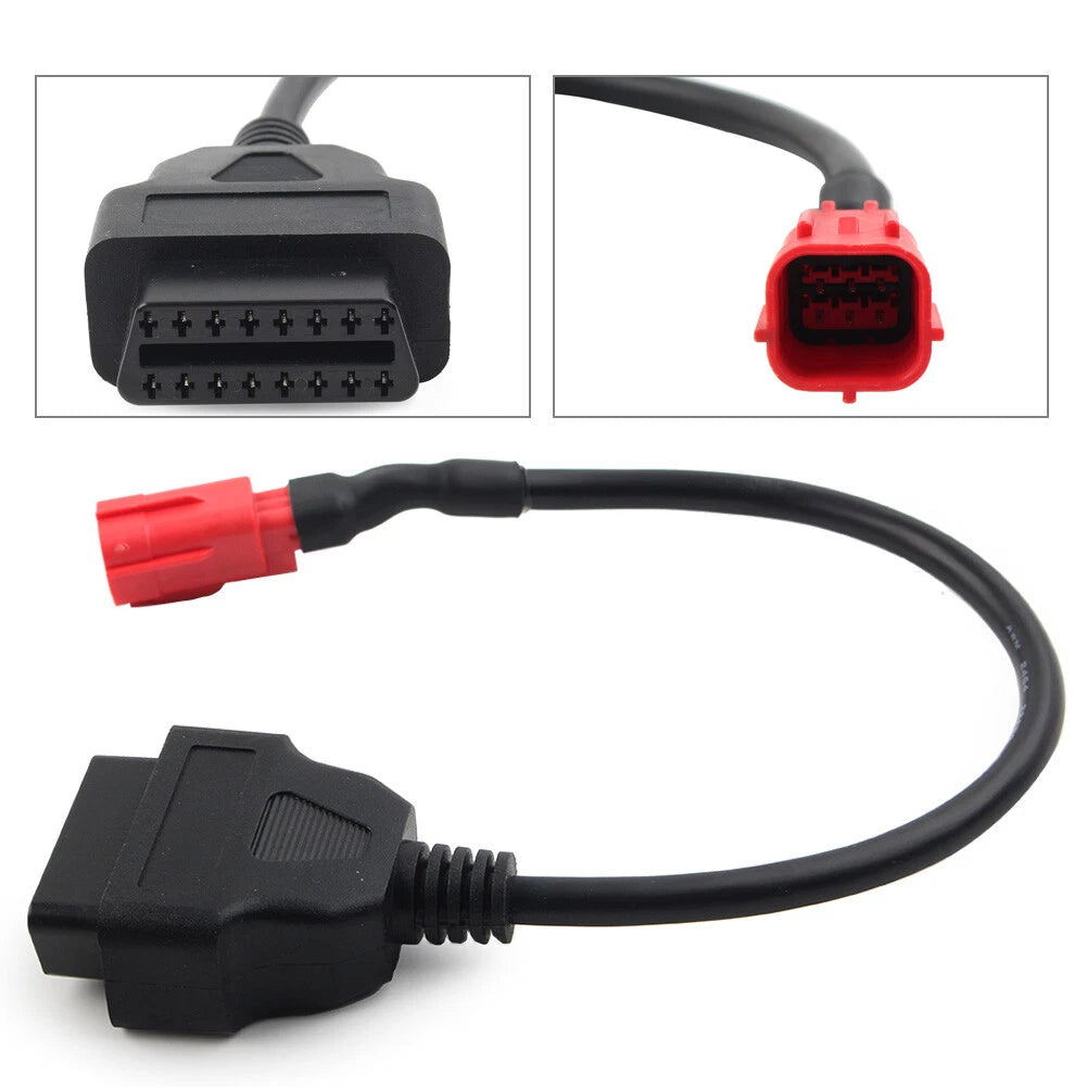 6 Pin to 16 Pin OBD2 Diagnostic Cable Adapter for Honda Motorcycle