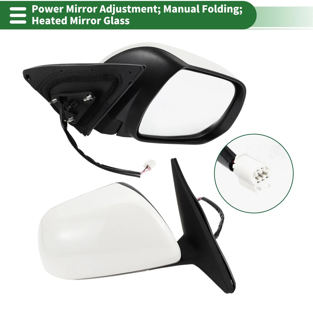 Right Side Door Mirror Replacement for Toyota Highlander Heated Mirror Glass (2014–2019)