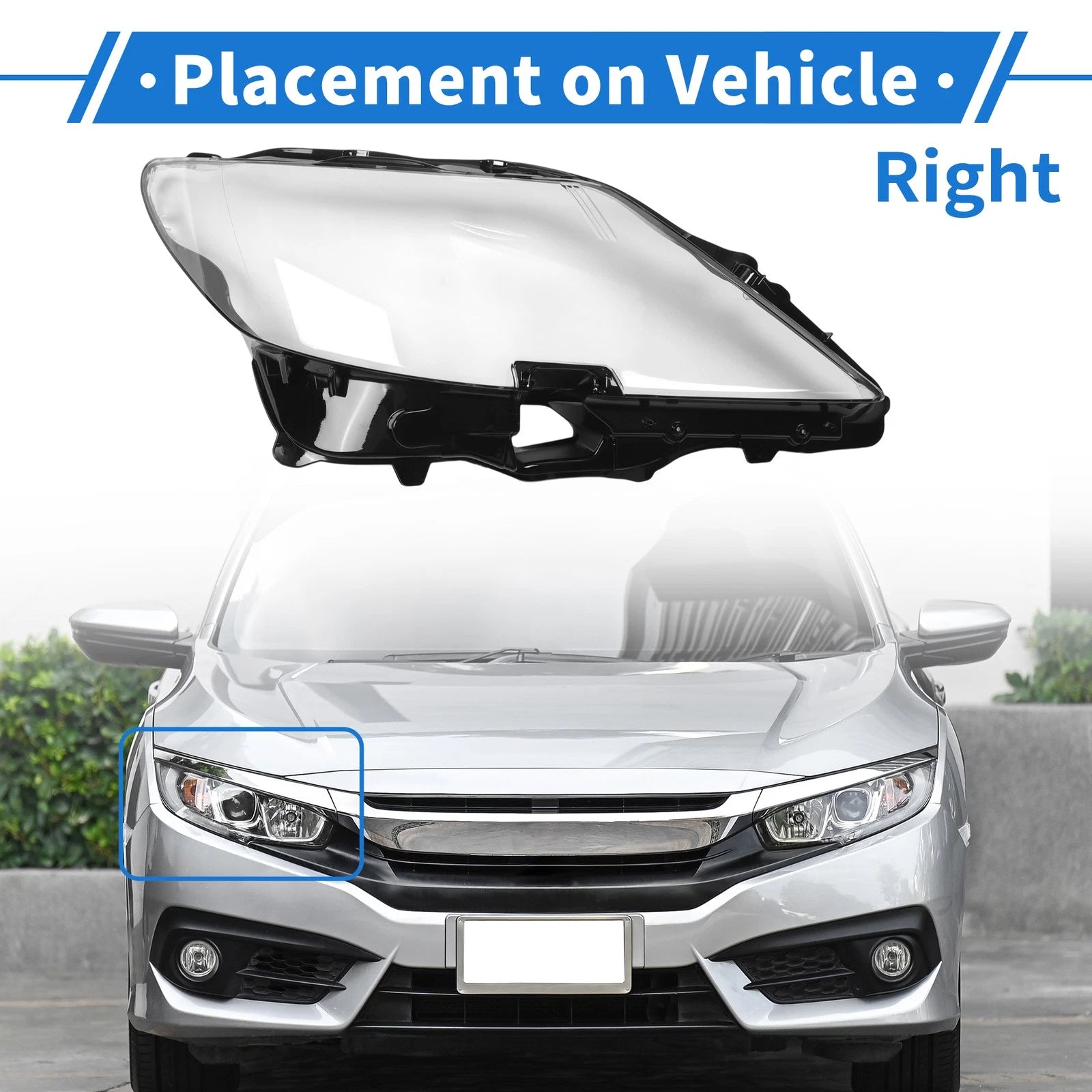 Front Right Headlight Lens Cover Replacement for Lexus LS460 (2007–2009)