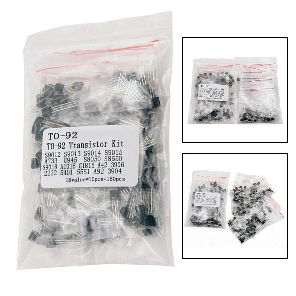 180PCS Transistor Kit for TO-92 (2N5401, C1815)