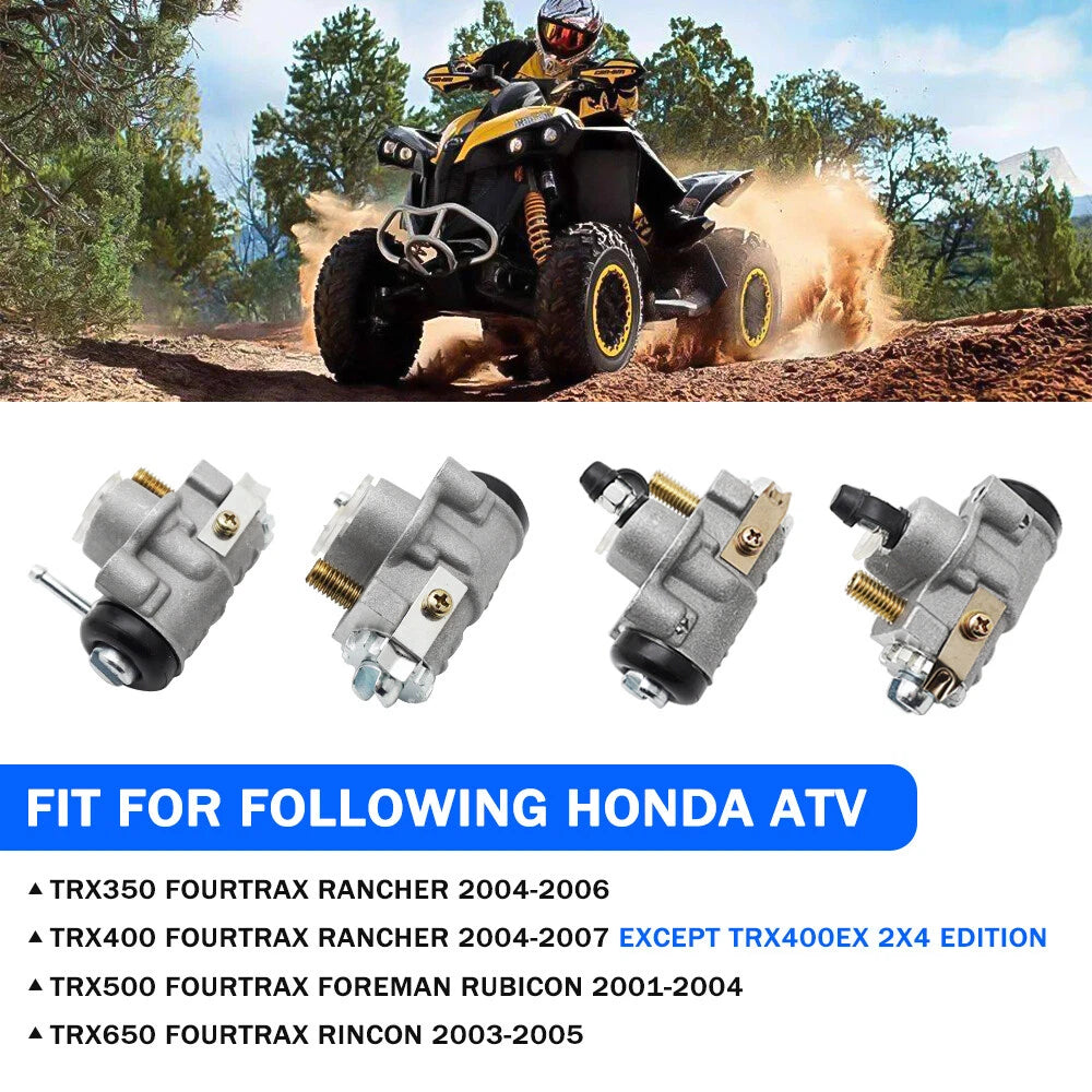 Front Brake Wheel Cylinders & Brake Pipe for Honda Rincon 650, Foreman Rubicon 500 (2003–2023)