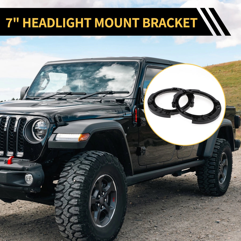 1 Pair Headlight Mount Bracket for Jeep Wrangler JK (2007–2017)