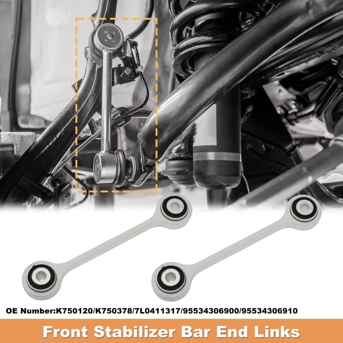 Set of 2 Front Sway Bar Links K750120/K75037 for Audi Q7 (2007–2015)