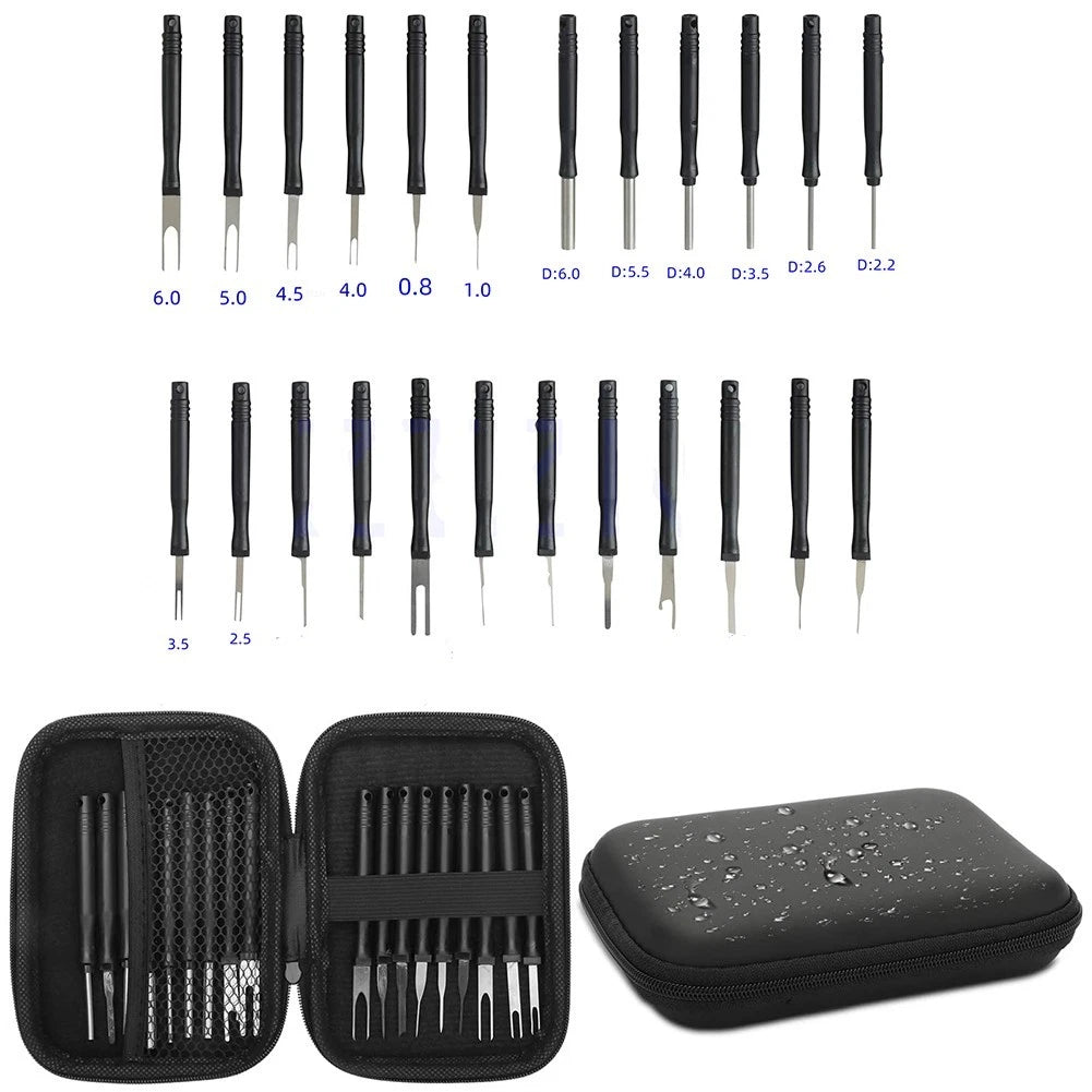 24-Piece Pin Extractor Tool Kit with Storage Box