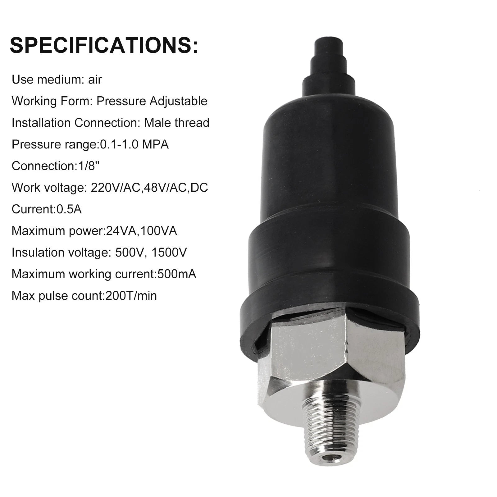 Adjustable Pressure Switch for 220V/AC 48V/AC (5-60 Degree)