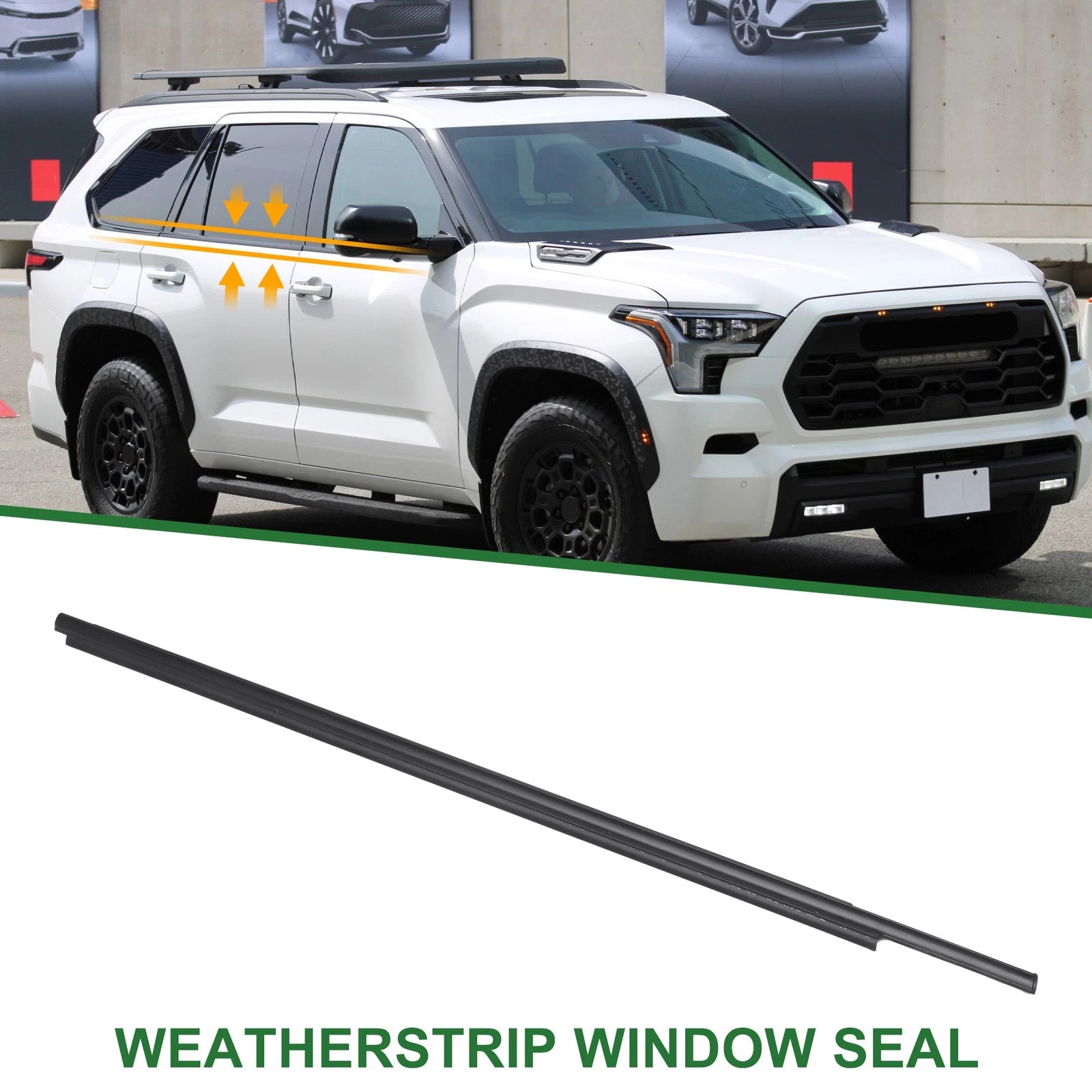 Front Right Window Weatherstrip Seal Replacement for Toyota Sequoia (2008–2022)