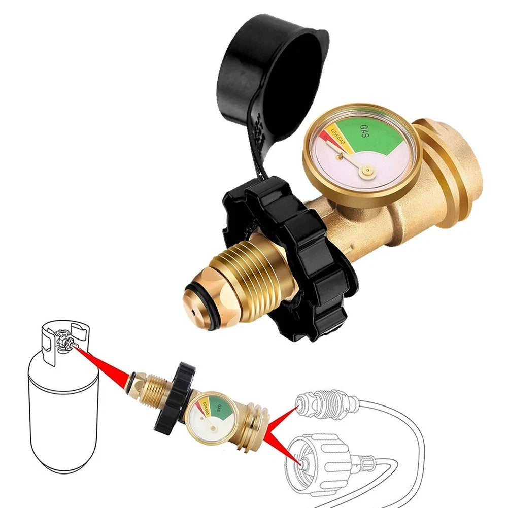 QCC Adapter with Pressure Gauge for Grills, Heaters, Stoves