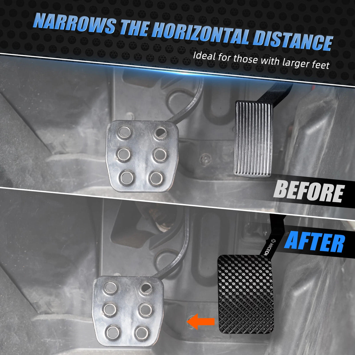 Gas Pedal + Brake Pedal Extender for Can-Am Maverick X3 (2017–2023)