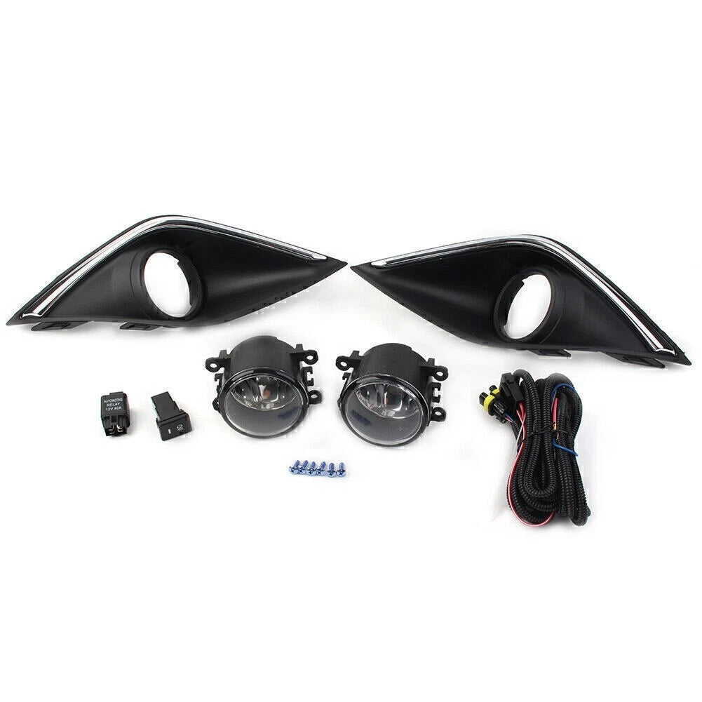 Fog Light Cover Grille Bezel Harness Switch Kit for Mitsubishi Outlander (2016–2019)