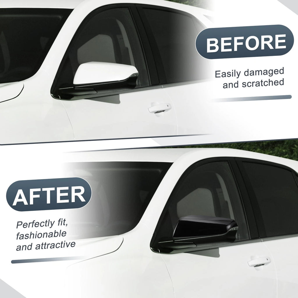 Left Side Rearview Mirror Cover Cap Gloss Black for Chevy Equinox (2018–2022)