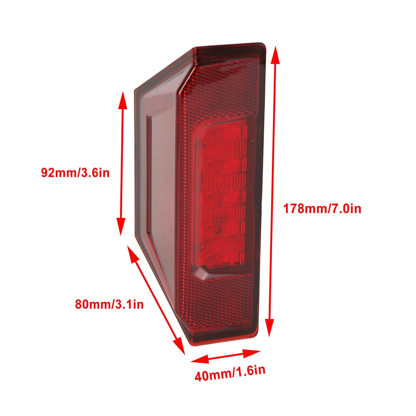 UTV Tail Light for Polaris Ranger Crew 570 XP 900 General (2013–2020) Red T9