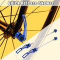 Quick Release Axles Front Rear Pair for Bicycle 145mm 185mm Blue (145-185mm)