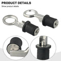 Adjustable Rubber & Stainless Steel Drain for Boats & Kayaks (2 Pack)