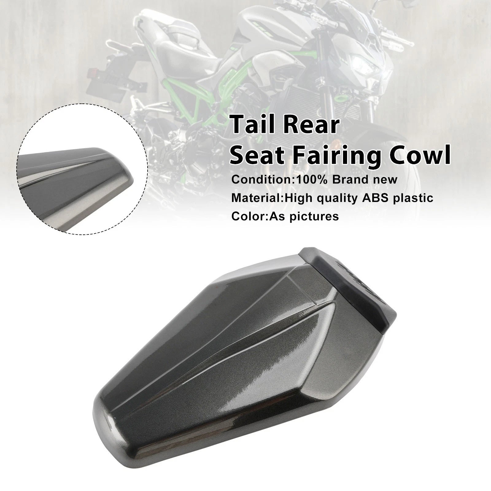 Tail Rear Seat Fairing Cowl for Kawasaki Z900 Z900SE (2025–2026) Gray