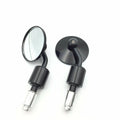 CNC Black Round Bar End Mirrors for Motorcycle (1" 25mm)