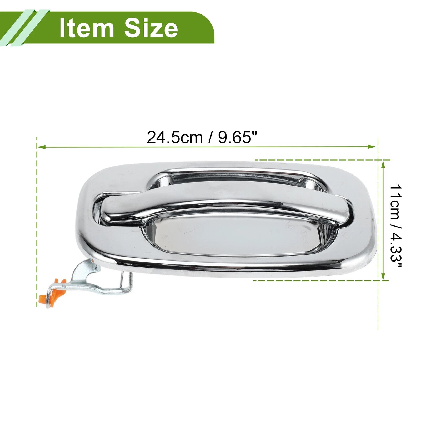 Exterior Door Handle for Chevrolet GMC (Silver Tone, Rear Left)