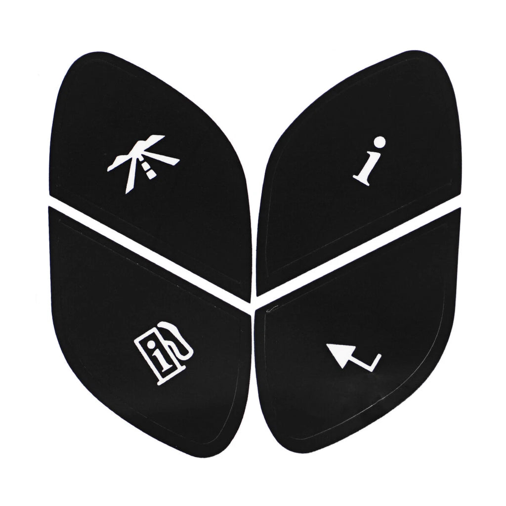 Set of 4 Steering Wheel Button Repair Stickers for GM Vehicles (2003–2011)
