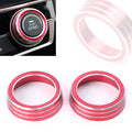 Aluminum Red AC Control Switch Cover Ring for Honda Civic (2016–2017)