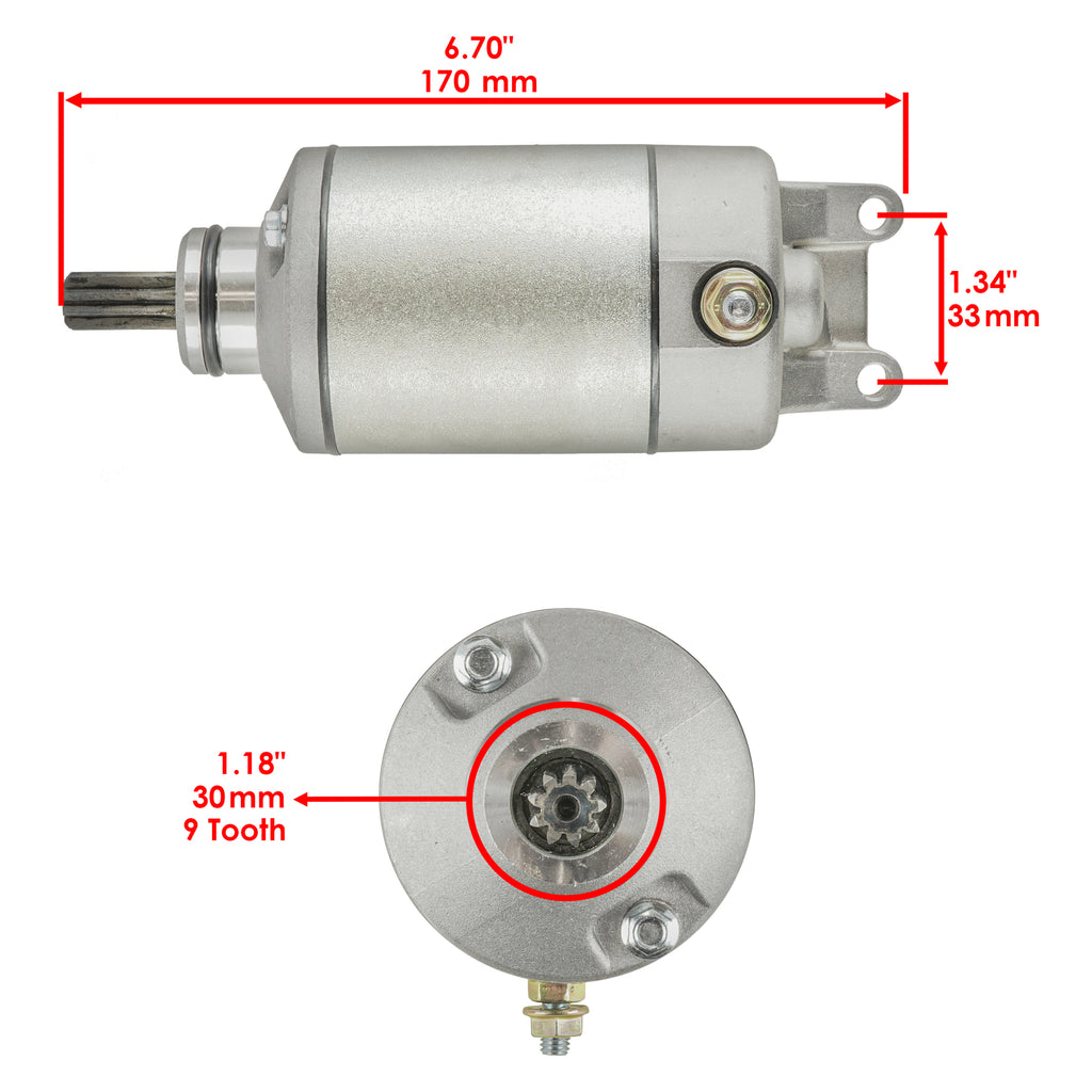 Caltric Starter Replacement for Suzuki DR-Z400 DRZ400E (2000–2007)