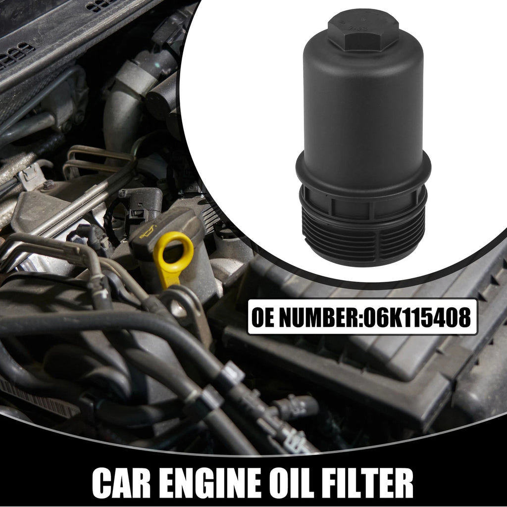 Engine Oil Filter Housing Cap Cover Replacement for Volkswagen Audi (2010–2018)