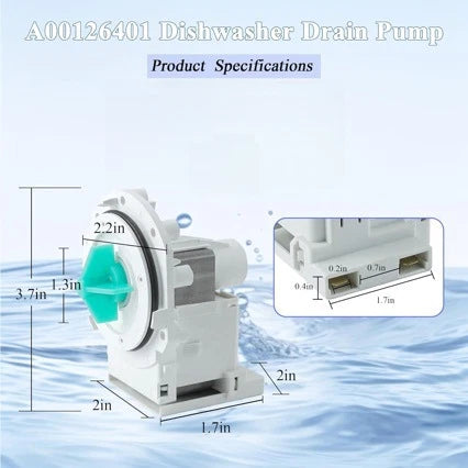 Dishwasher Drain Pump Motor 120V Replacement for