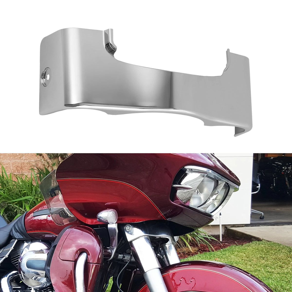 Chrome Outer Fairing Skirt for Harley Touring Road Glide (2015–2024)