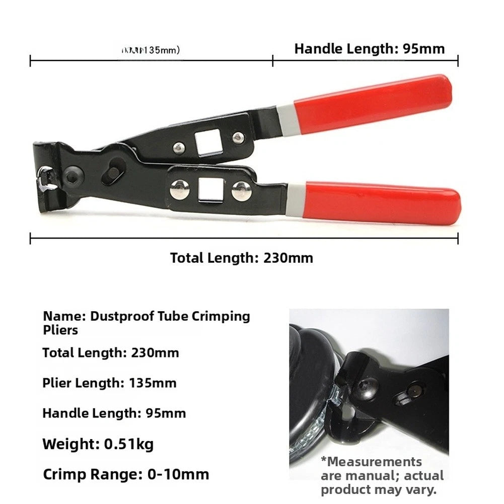 Compact Metal Hose Clamp Pliers Tool with Dust Boot Cover for Auto Repair
