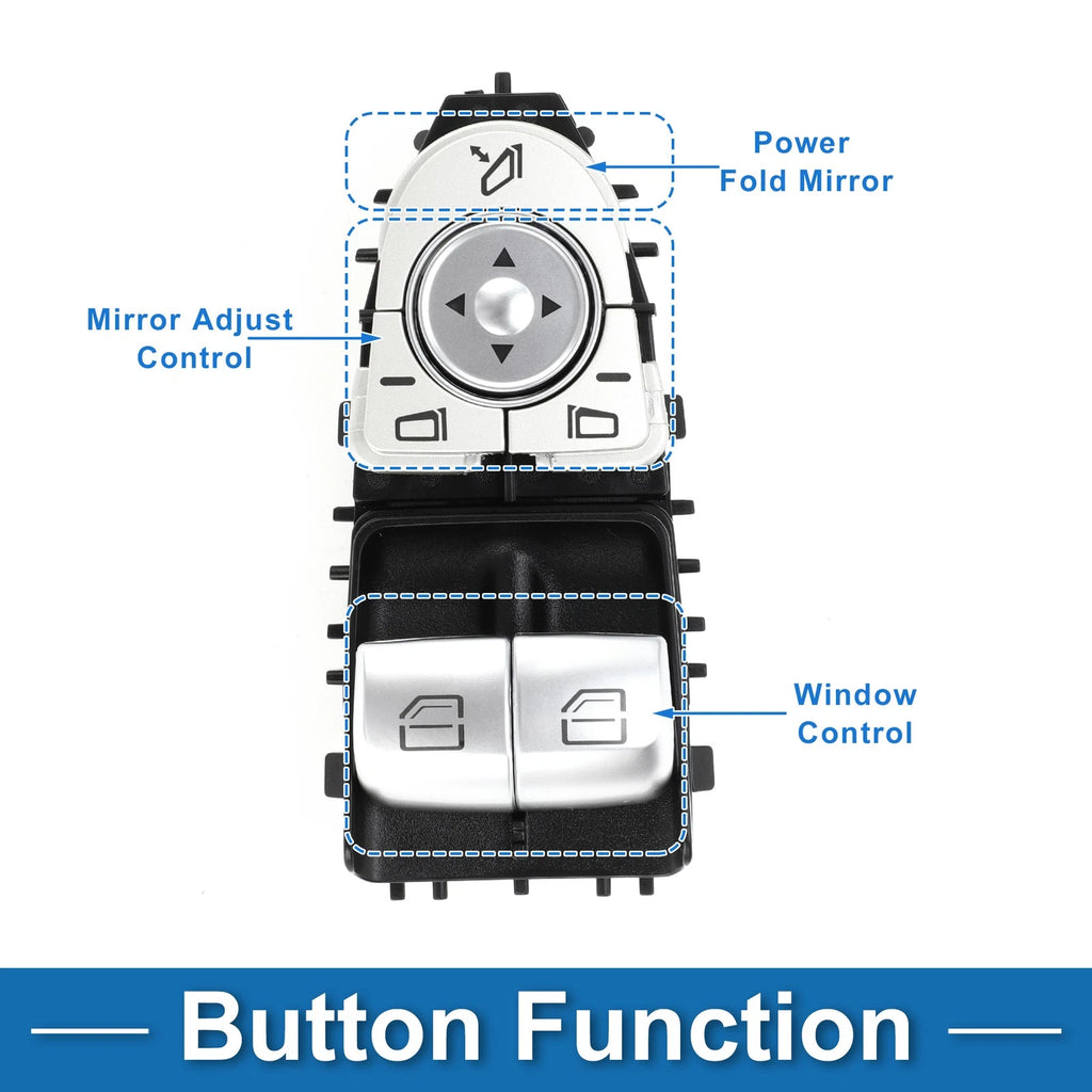 Front Driver Side Power Window Switch Replacement for Mercedes-Benz Metris (2017–2018)