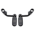 Angled Highway Engine Guard Footpegs Mount for Harley (1 1/4'', Matte Black)