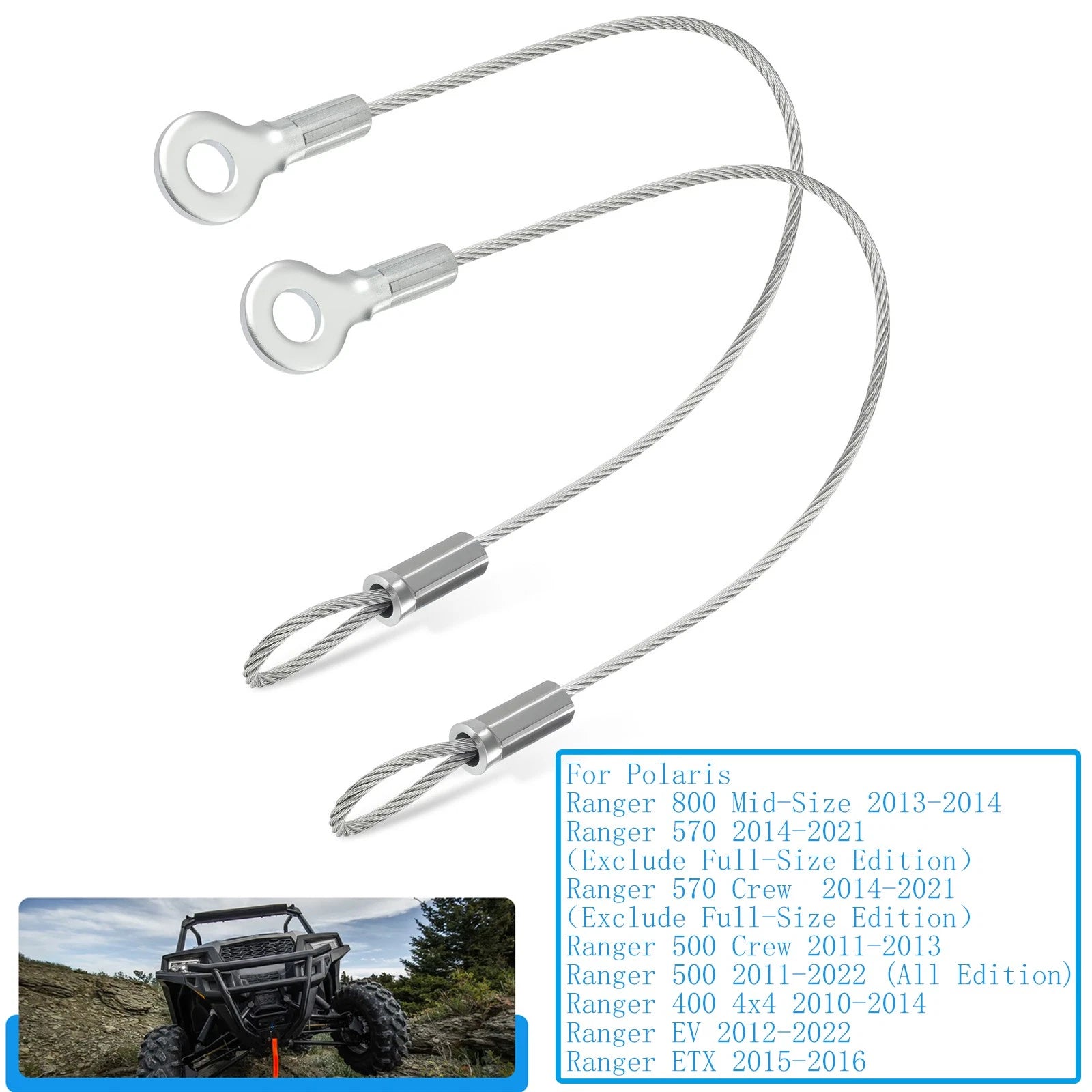 Tailgate Cable for Polaris Ranger 400 500 570 800 ETX EV (2006–2018) 7081636 7082076