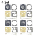 Set of 4 Carburetor Repair Rebuild Kits for Husqvarna 362 365 371 372 (Zama RB-60)