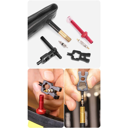 Tire Valve Tool for Compact Vehicles (Multi-functional, Lightweight Aluminum)