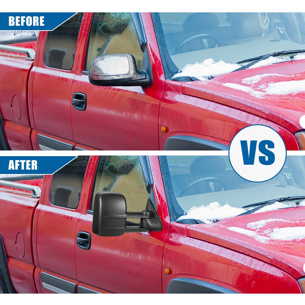 Pair Tow Mirrors Replacement for Chevy Silverado Avalanche Suburban for GMC (1999–2013)