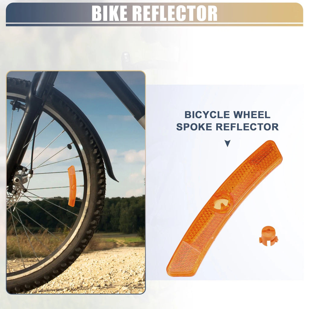 Pair Bike Reflectors Warning Plastic Yellow for Various Bikes (2010–2020)