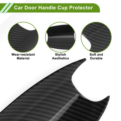 Car Door Handle Cup Protector Set for BMW X3 2022–2023 Black 4 Pcs