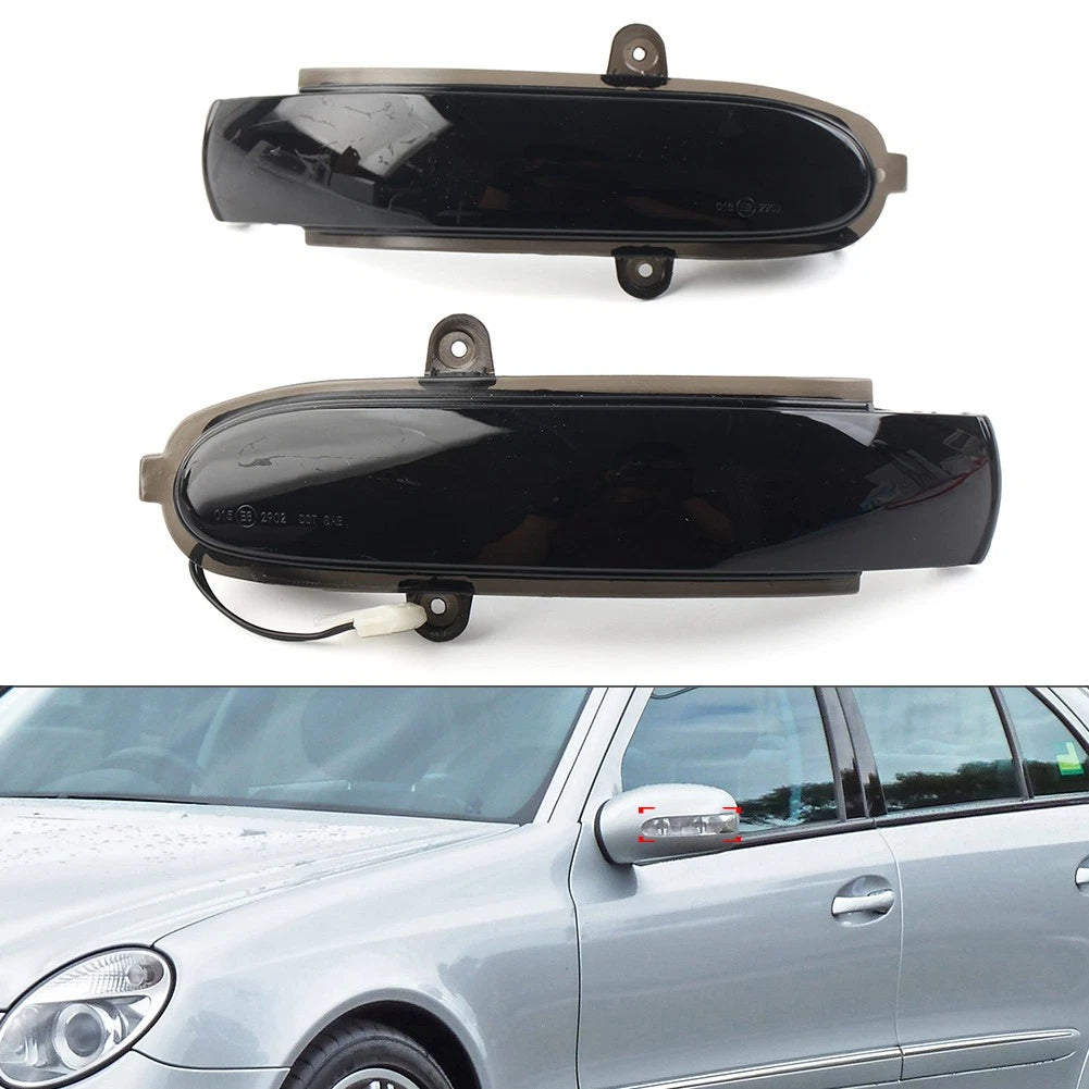 2X LED Dynamic Rearview Mirror Turn Signal Light for Mercedes Benz E-Class (2003–2009)