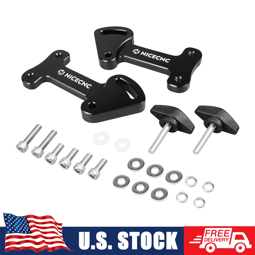 3.25" Adjustable Windshield Bracket Risers for Kawasaki KLR650 (2022–2025)